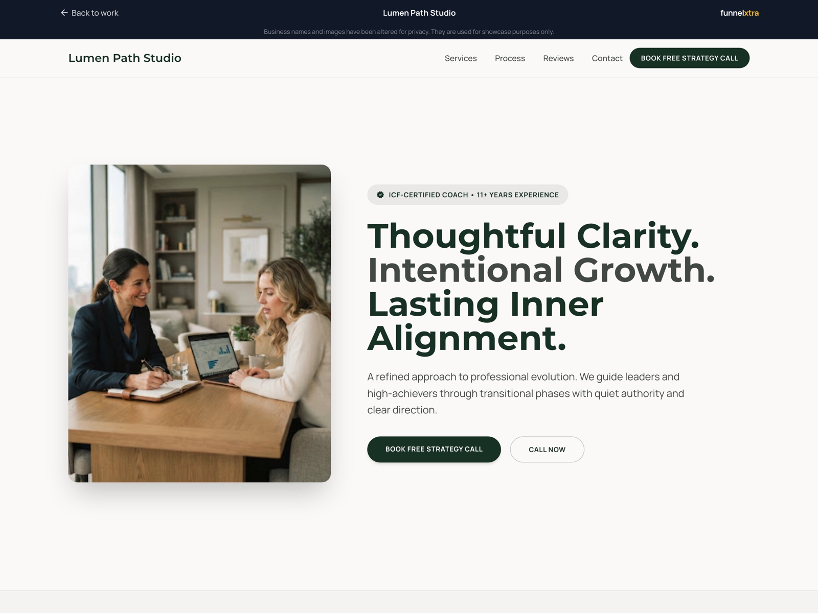 Lumen Path Studio landing page