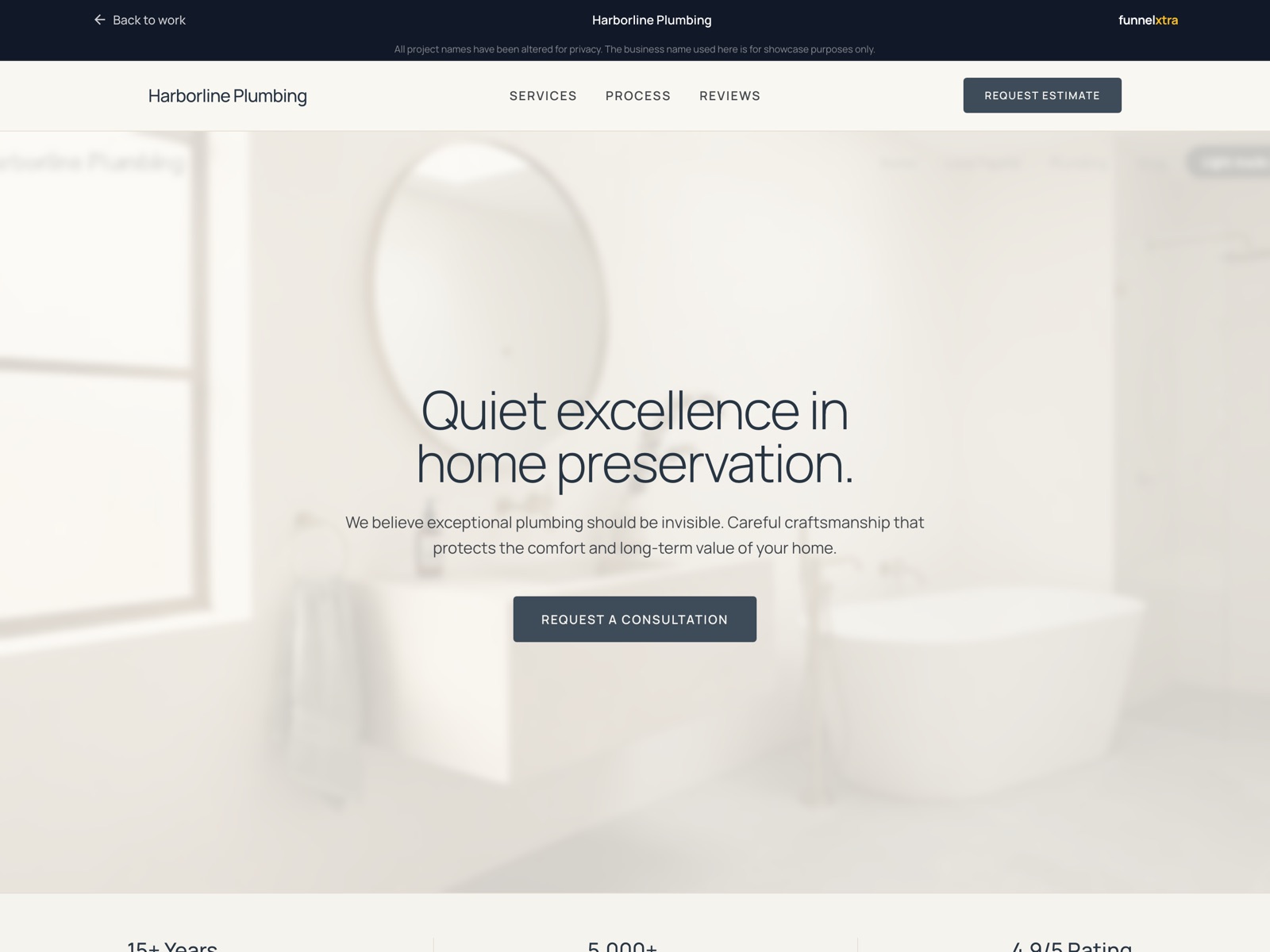 Harborline Plumbing landing page