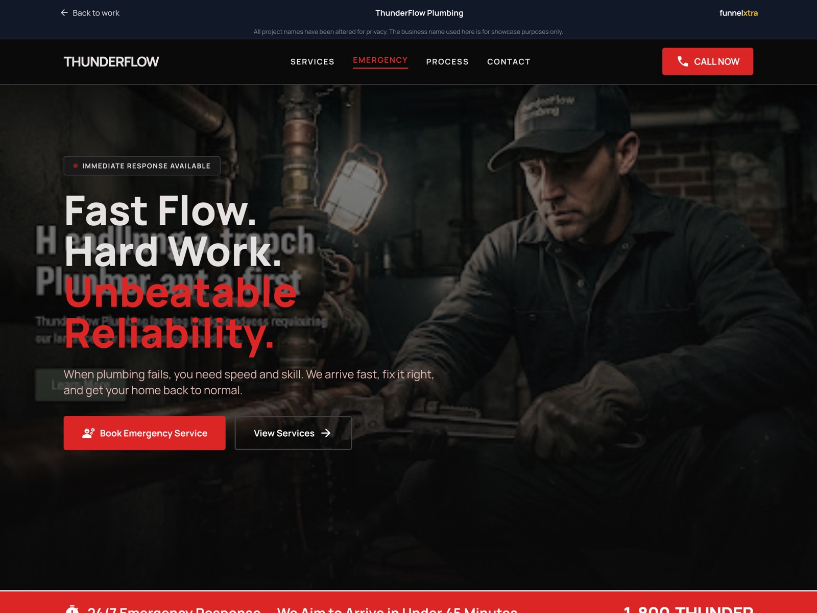 ThunderFlow Plumbing landing page
