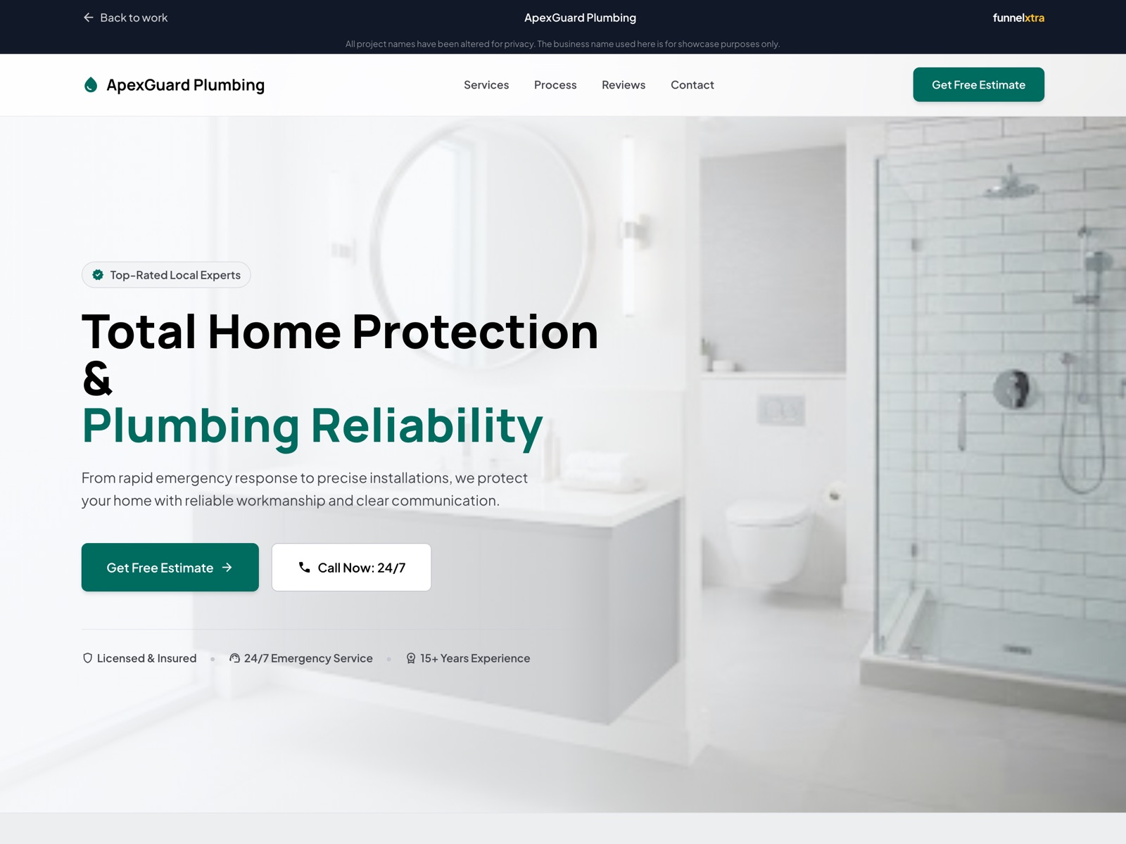ApexGuard Plumbing landing page